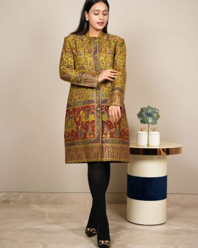 Earthy Grace: The Olive Traditional Coat