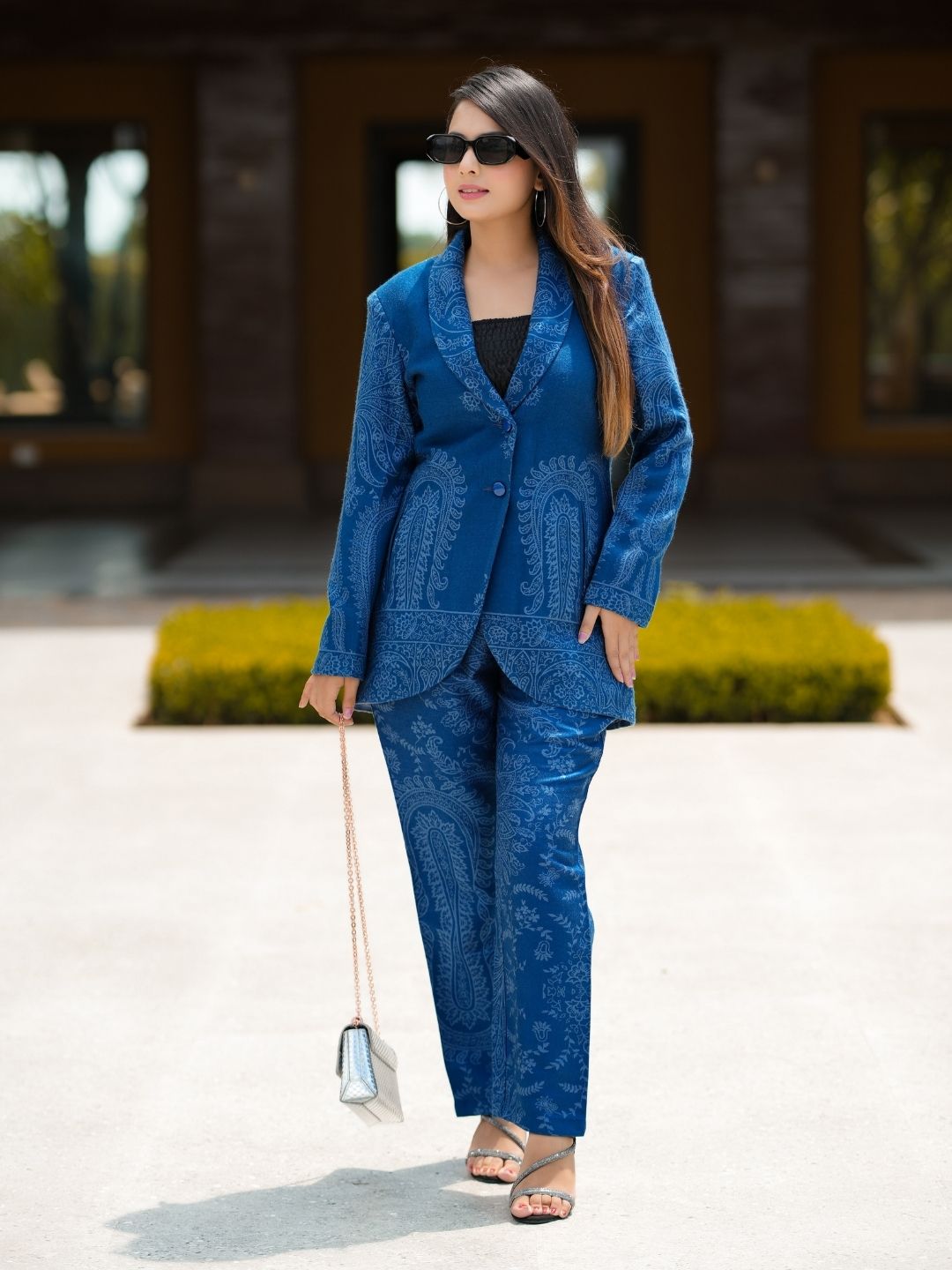 Chic Blue and Grey Co-Ord Set